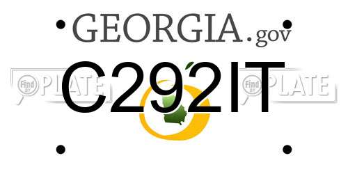 C292IT Georgia License Plate