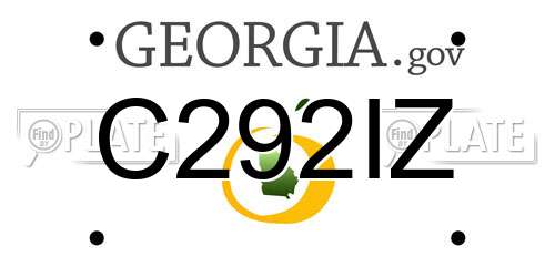 C292IZ Georgia License Plate