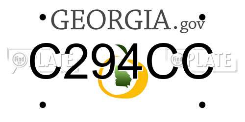 C294CC Georgia License Plate
