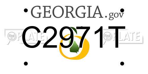 C2971T Georgia License Plate