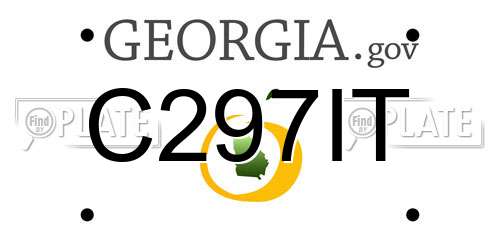 C297IT Georgia License Plate