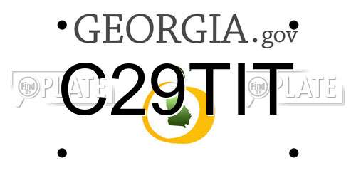 C29TIT Georgia License Plate