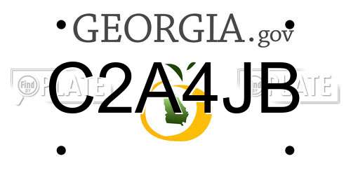 C2A4JB Georgia License Plate