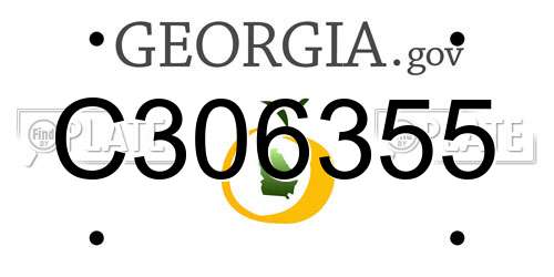 C306355 Georgia License Plate