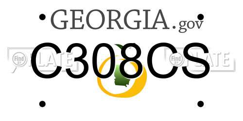 C308CS Georgia License Plate