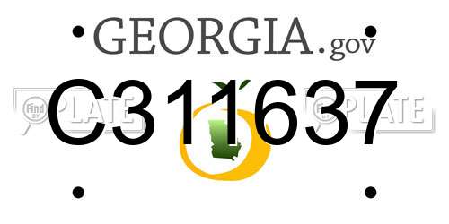C311637 Georgia License Plate