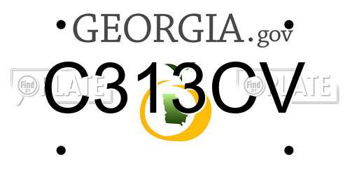 C313CV Georgia License Plate