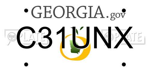 C31UNX Georgia License Plate