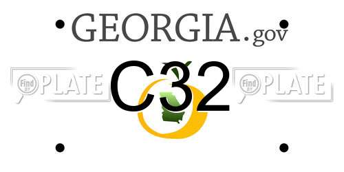 C32 Georgia License Plate