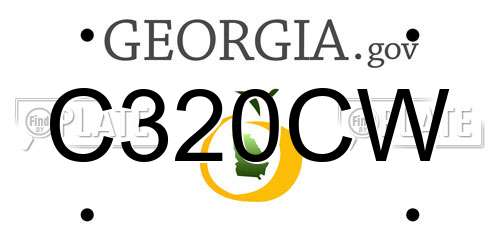 C320CW Georgia License Plate