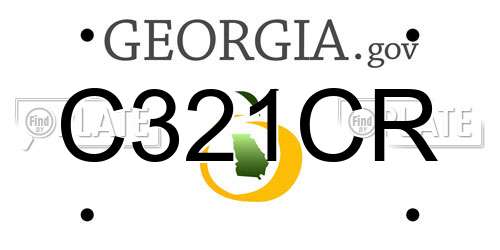 C321CR Georgia License Plate