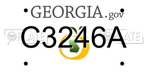 C3246A Georgia License Plate