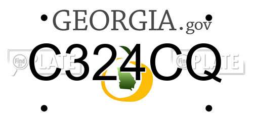 C324CQ Georgia License Plate