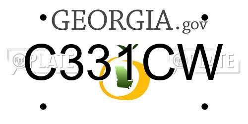 C331CW Georgia License Plate