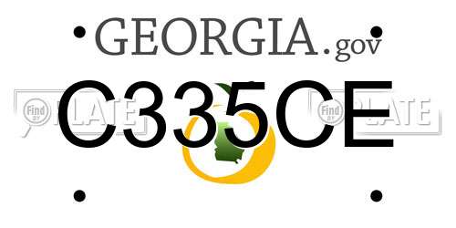 C335CE Georgia License Plate