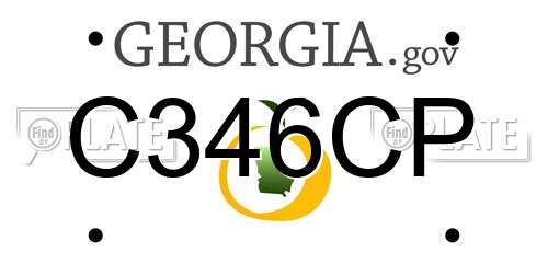 C346CP Georgia License Plate