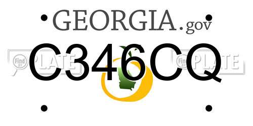 C346CQ Georgia License Plate