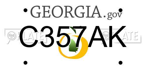 C357AK Georgia License Plate