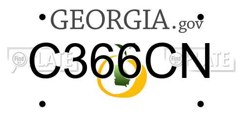 C366CN Georgia License Plate