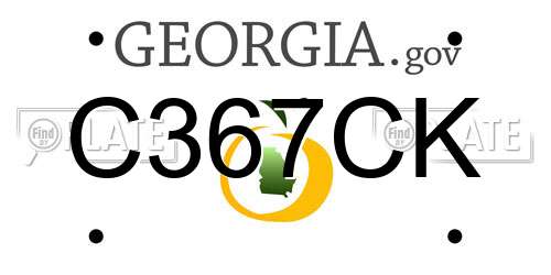 C367CK Georgia License Plate