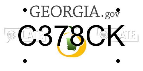 C378CK Georgia License Plate
