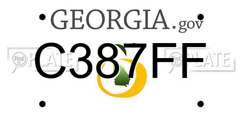 C387FF Georgia License Plate