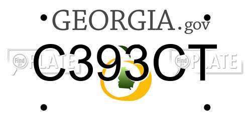 C393CT Georgia License Plate