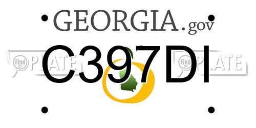 C397DI Georgia License Plate