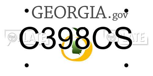 C398CS Georgia License Plate