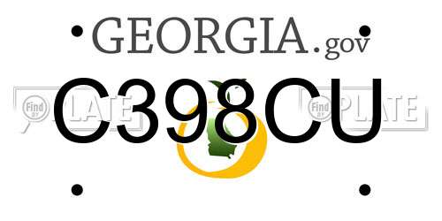 C398CU Georgia License Plate