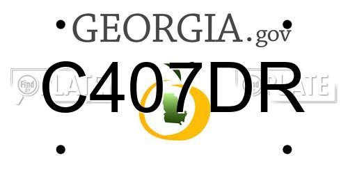 C407DR Georgia License Plate