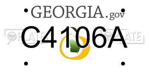 C4106A Georgia License Plate