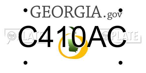 C410AC Georgia License Plate