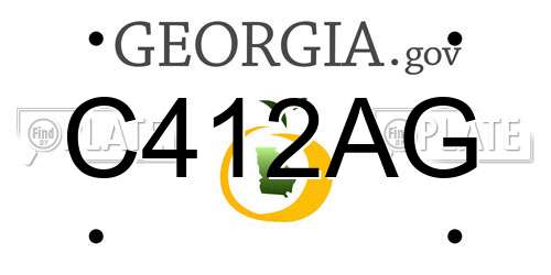 C412AG Georgia License Plate