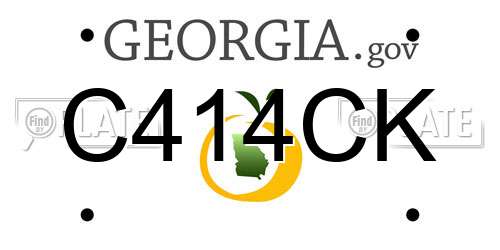 C414CK Georgia License Plate