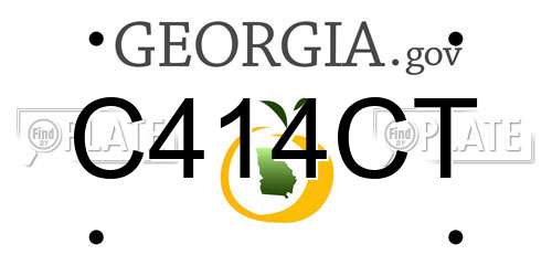 C414CT Georgia License Plate