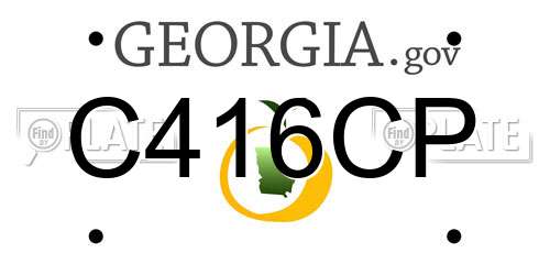 C416CP Georgia License Plate