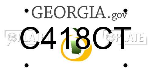 C418CT Georgia License Plate