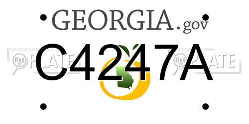 C4247A Georgia License Plate
