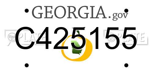C425155 Georgia License Plate