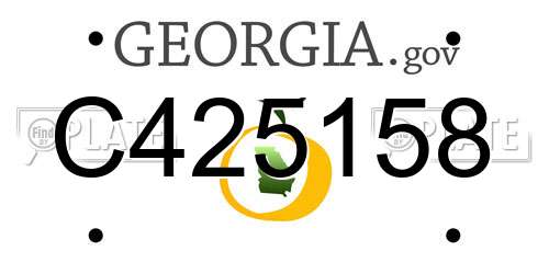 C425158 Georgia License Plate
