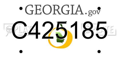 C425185 Georgia License Plate