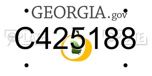 C425188 Georgia License Plate