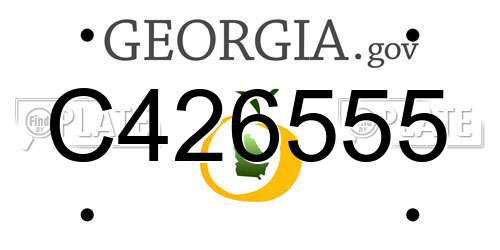 C426555 Georgia License Plate