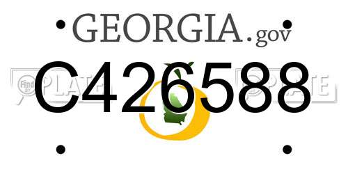 C426588 Georgia License Plate