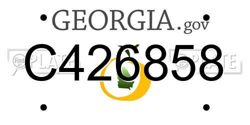 C426858 Georgia License Plate