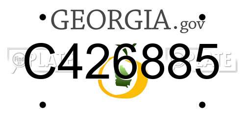 C426885 Georgia License Plate