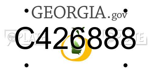 C426888 Georgia License Plate