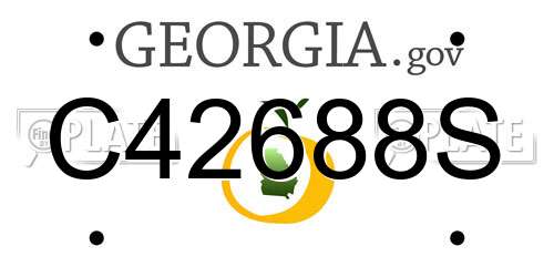 C42688S Georgia License Plate