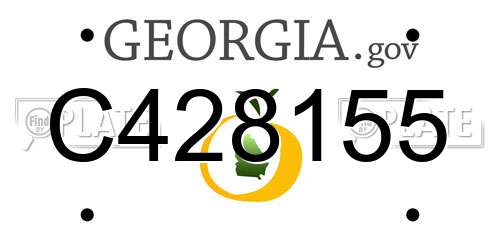 C428155 Georgia License Plate